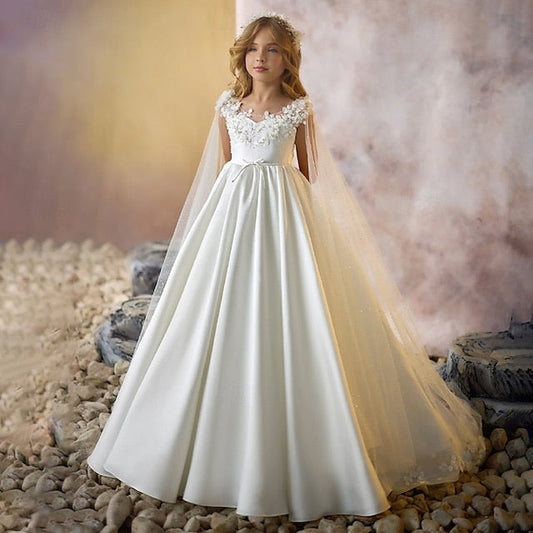 Girl Girls' Formal Flower Communion First Dress FashionChic