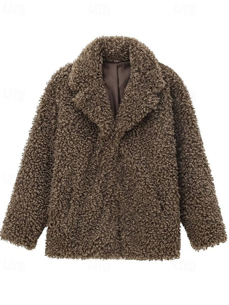Faux Warm Teddy Comfortable Women's Coat Fur Furs FashionChic