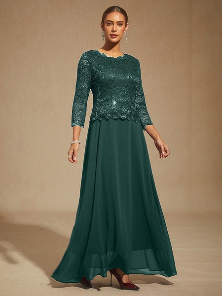 Women's Maxi Dress Chiffon Dress Lace Sequins Embroidered FashionChic