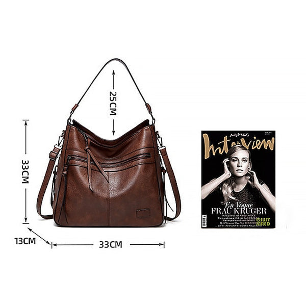 Bag PU Crossbody Women's Leather Shoulder Hobo Tote FashionChic