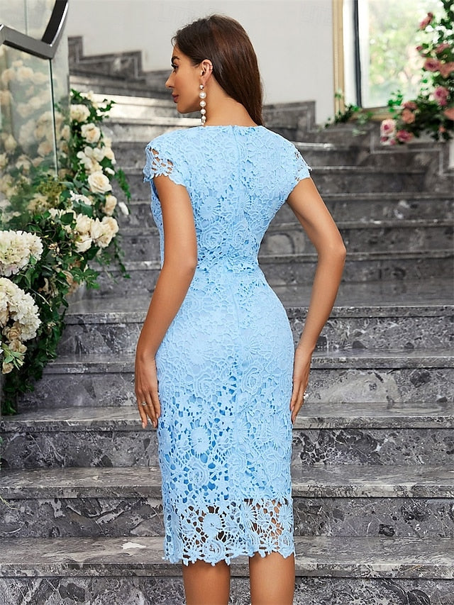 Elegant of Crew Minimalist Party Mother Bride Dress the FashionChic