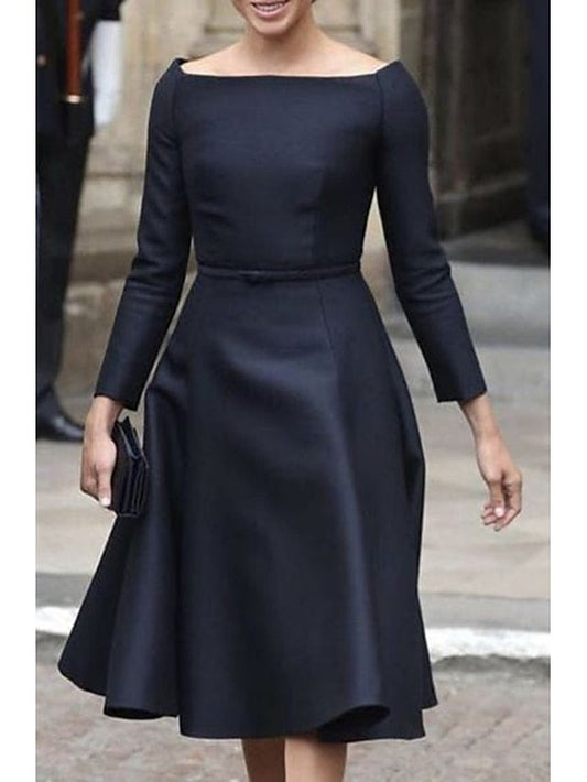 Tea of Elegant Dress Mother Simple Bride the A-Line Jewel Neck FashionChic