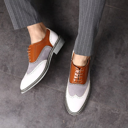 Spectator Gatsby-Inspired Wingtip Shoes Men's Oxford in FashionChic