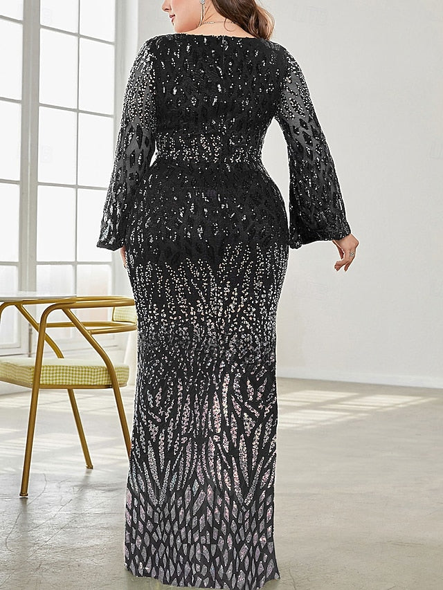 Elegant Size Plus of Curve Dress V the Bride Party Mother FashionChic