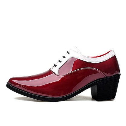 Faux Shoes White Oxford and Red Leather Men's Patent – FashionChic