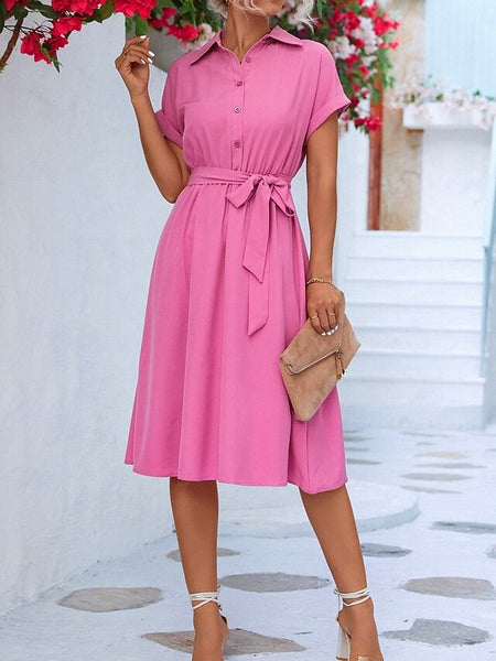 Women's Midi Dress Shirt Dress Casual Dress A Line Dress