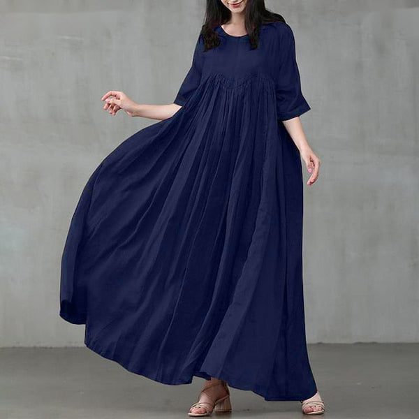 Women's Long Dress Maxi Dress Cotton Blend Casual Dress FashionChic