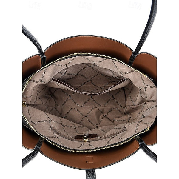 Leather Green Bag Tote Faux Women's FashionChic