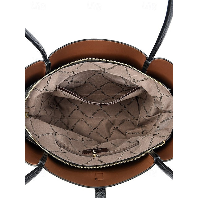Green Faux Tote Women's Bag Leather FashionChic
