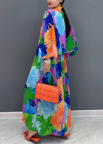 Organic Rainbow O-Neck Print Top And Wide Leg Pants Two Piece Suit Set Fall AO1052 JDML-TPIEC240909