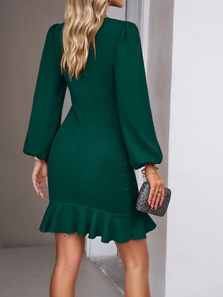 Women's Mini Dress Satin Dress Party Dress Sheath Dress