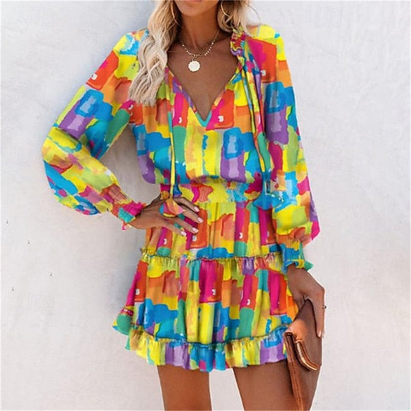 Women's Mini Dress Casual Dress Summer Dress Print Dress FashionChic
