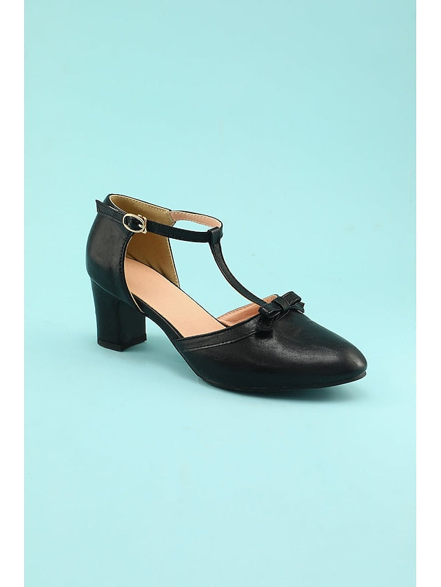 Retro Shoes Chunky 1950s Vintage Heels heels Roaring T-strap 20s FashionChic