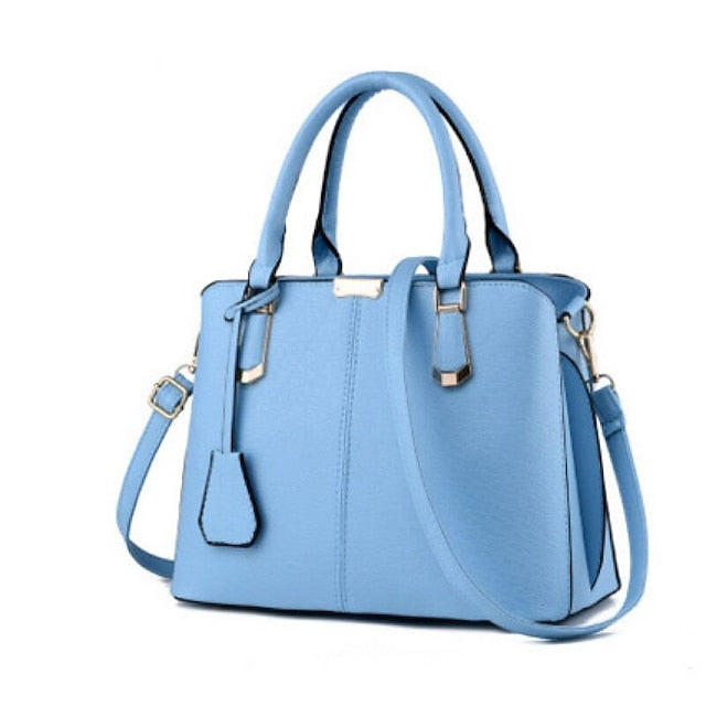 Elegant Faux Leather Structured Handbag – Green Women's FashionChic