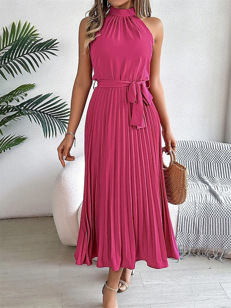 Women's Midi Dress Wrap Dress A Line Dress Pleated Dress FashionChic