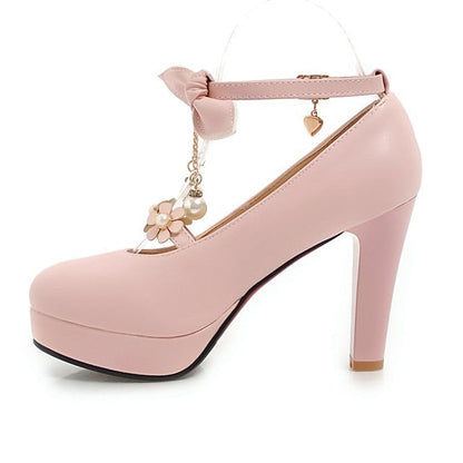 Mary Wedding Elegant Heels �?Platform Girls' Jane White FashionChic