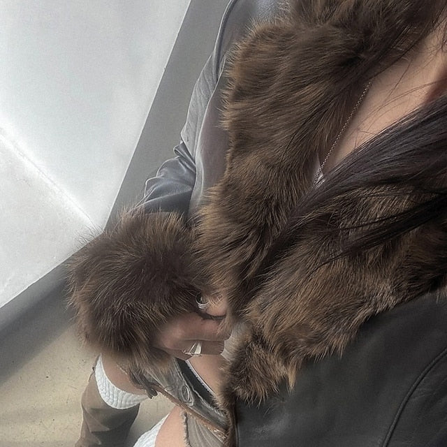 Jacket Warm Comfortable Women's Buttons Fur Casual Collar FashionChic