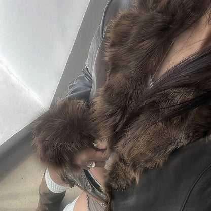 Jacket Warm Comfortable Women's Buttons Fur Casual Collar FashionChic