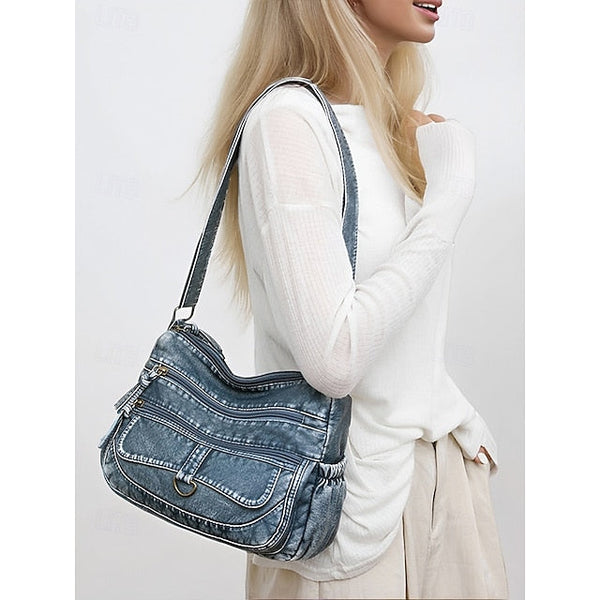 Crossbody Brown Vintage Women's Faux Bag with Leather FashionChic