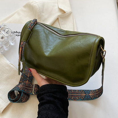 with Vintage Leather Bohemian Strap Handbag – PU Women's FashionChic