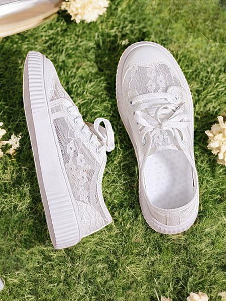 Women – Shoes for Lace Casual Sneakers Wedding Floral Bridal FashionChic