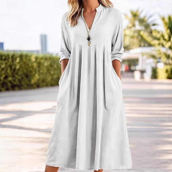 Women's Midi Dress A Line Dress Vacation Casual Loose Fit