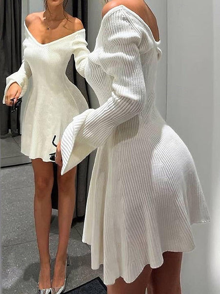 Women's Mini Dress Sweater Dress Bodycon Sheath Dress FashionChic