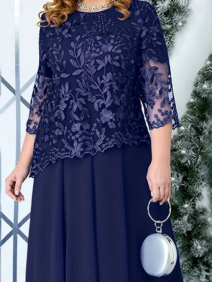 Mother Dress A-Line Curve Bride Size the Elegant Plus of FashionChic