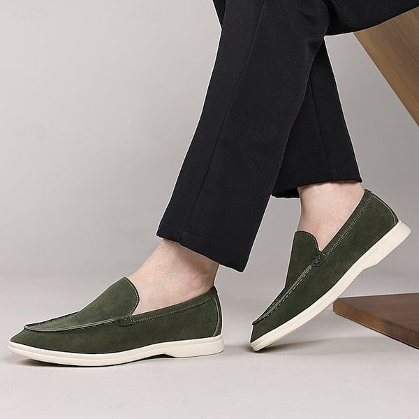 Loafers Men's Slip-On Blue Faux Light – Breathable Casual FashionChic