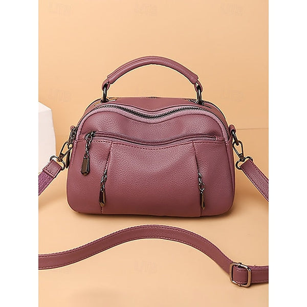 Crossbody Leather Faux Bag Women's FashionChic
