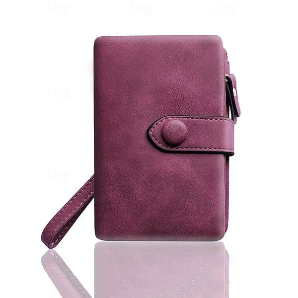 with Leather Women's Wrist Strap Faux Pink Wallet – FashionChic