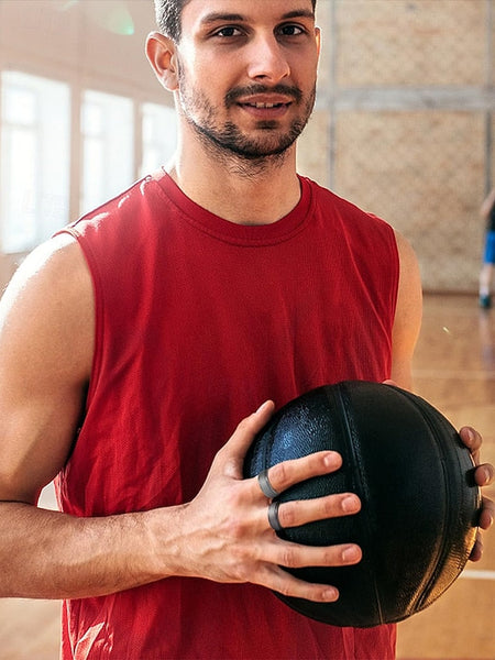 Ring Matte Black Comfortable Silicone Durable for Men – FashionChic