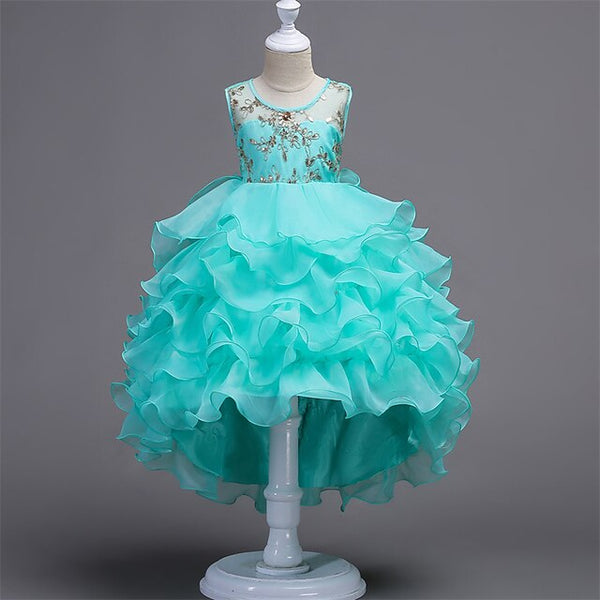 Girls' Floral Summer Party Ruffle Kids 4-13 Dress Wedding FashionChic