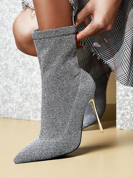 Boots Print - Ankle Women's Leopard Sexy Pointed Stiletto FashionChic