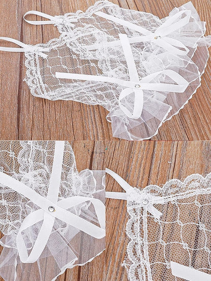 Fingerless Gloves – Lace Bridal Wedding Elegant White FashionChic