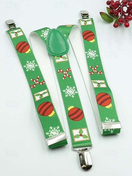 Snowman Christmas Suspenders with Men's FashionChic