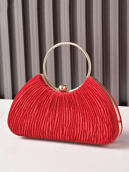 Women's Christmas Elegant – Handbag Velvet Party Red FashionChic