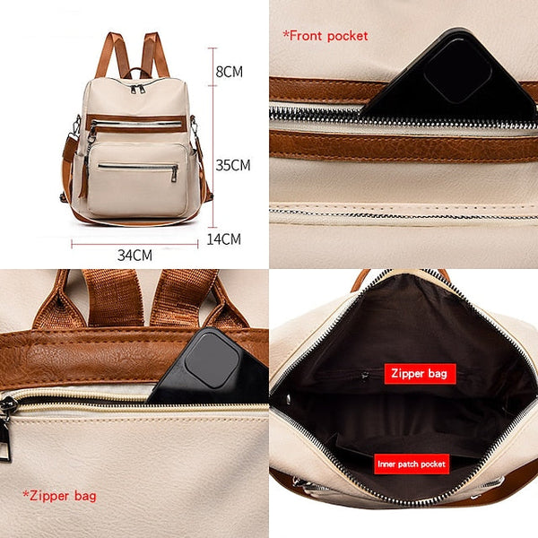 and Vintage Backpack Leather Tassel Purse with Women's Faux FashionChic