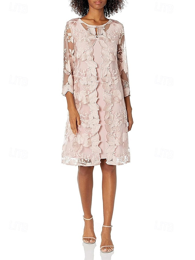 Two Dress Column Sheath the Piece / Bride of Elegant Mother FashionChic