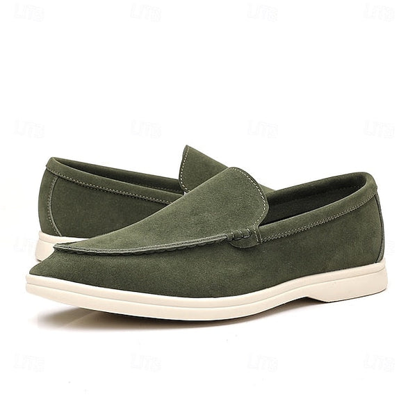 Loafers Men's Slip-On Blue Faux Light – Breathable Casual FashionChic