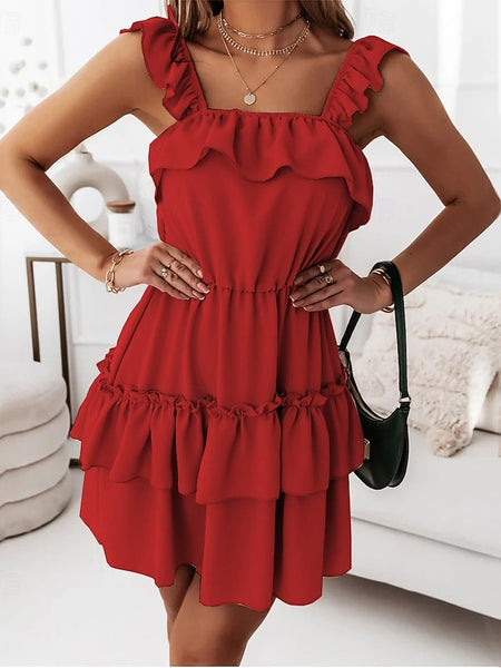 Women's Normal Mini Dress Graduation Dress Slip Dress Cute