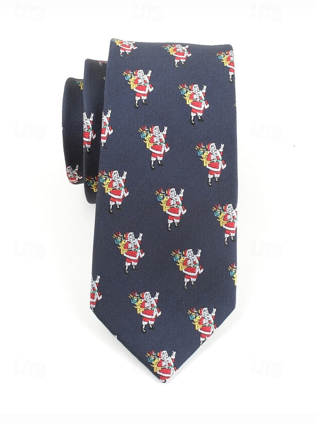 Santa Necktie with Christmas Men's FashionChic