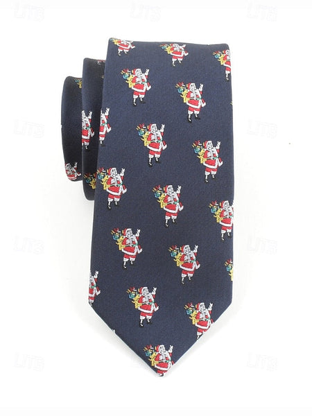 Santa Necktie with Christmas Men's FashionChic