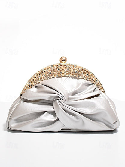 Evening – Rhinestone Women's Clutch Leather Bag Faux FashionChic