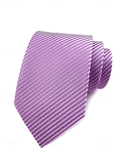 satin striped tie Men's FashionChic