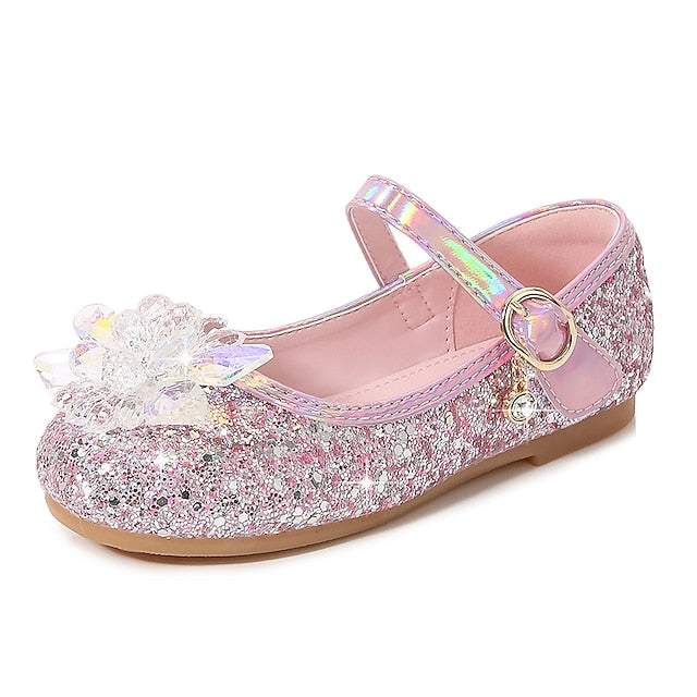 Princess PU Leather Shoes Girls' Walking Portable Flats FashionChic