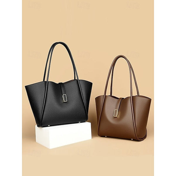 Green Women's Bag Faux Leather Tote FashionChic