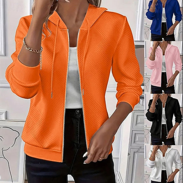 Women's Pullover Plain Elegant Casual Long Sleeve Hooded FashionChic