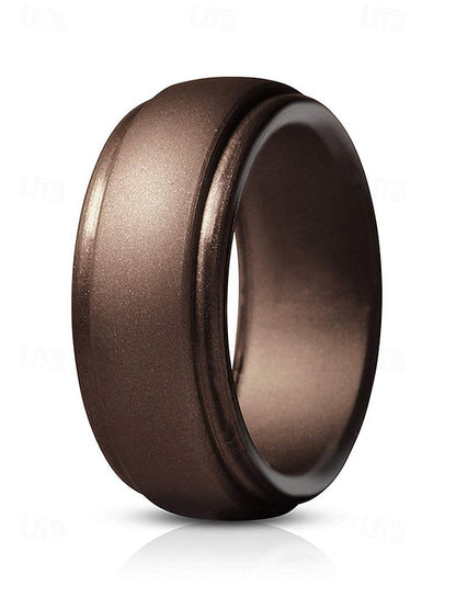 Ring Matte Black Comfortable Silicone Durable for Men – FashionChic