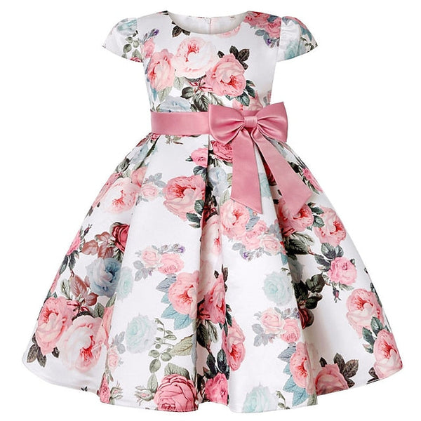 Kids Flower Dress Short Party Sleeve Floral Girls' FashionChic